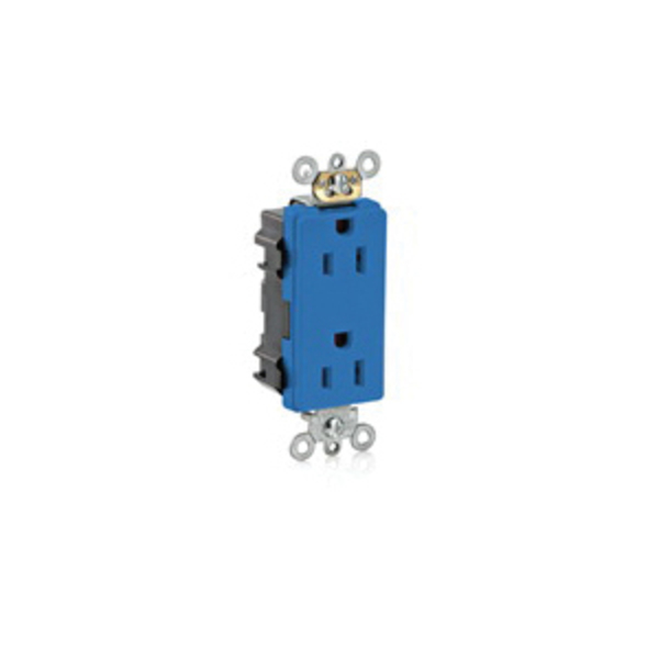 Leviton Electrical Receptacles 5-15R Lev Lok Dec Recep Blue M1626-B
